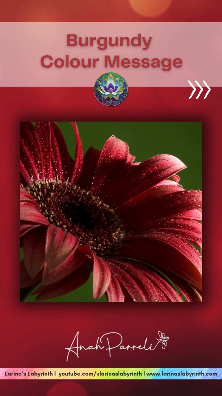 Colour message: Power of Burgundy Red Brown. Colour Healing, Color Healing