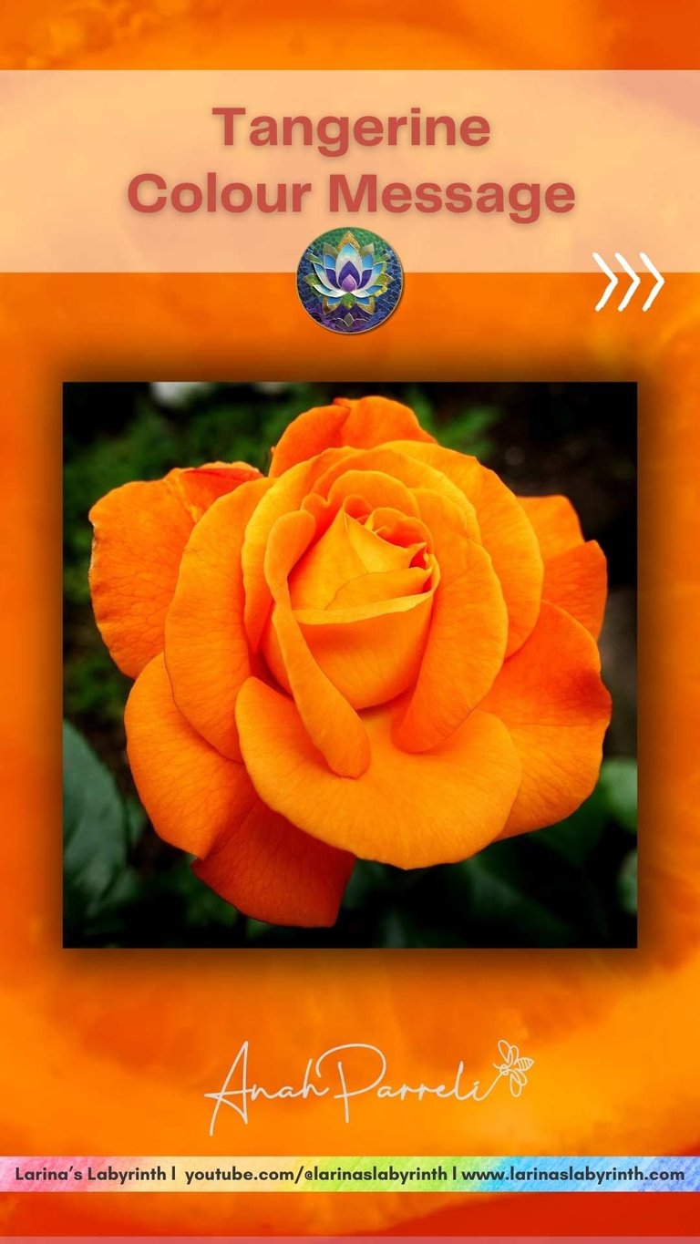 Colour message: Power of Tangerine Orange. Colour Healing, Color Healing
