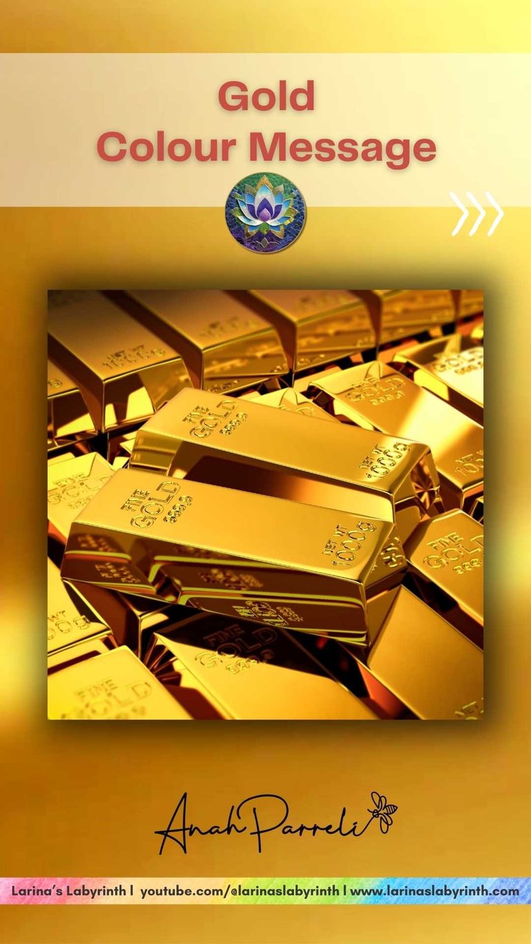 Colour message: Power of Gold yellow. Colour Healing, Color Healing