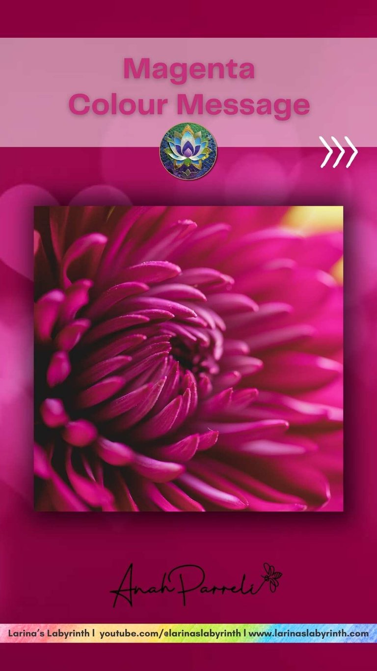 Colour message: Power of Magenta (deep pink). Colour Healing, Color Healing