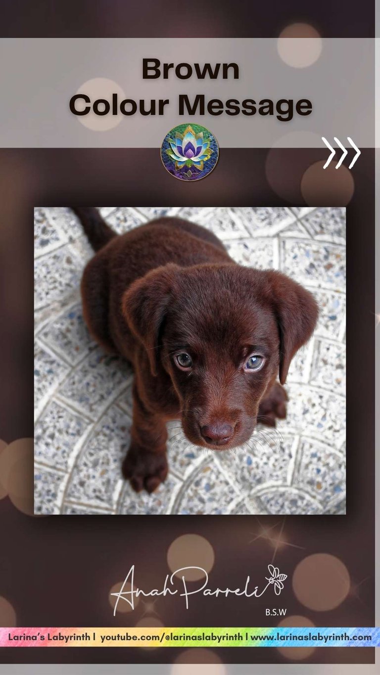 Colour message: Power of Brown. Colour Healing, Color Healing