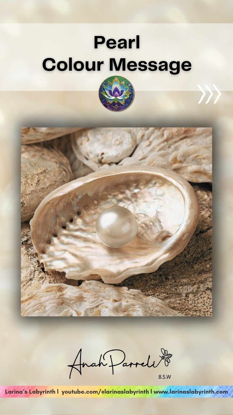 Colour message: Power of Pearl White. Colour Healing, Color Healing
