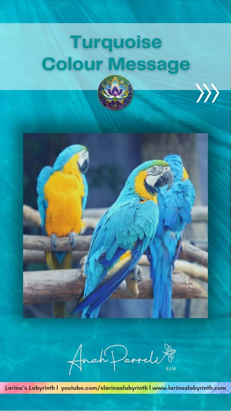 Colour message: Power of Turquoise Blue. Colour Healing, Color Healing