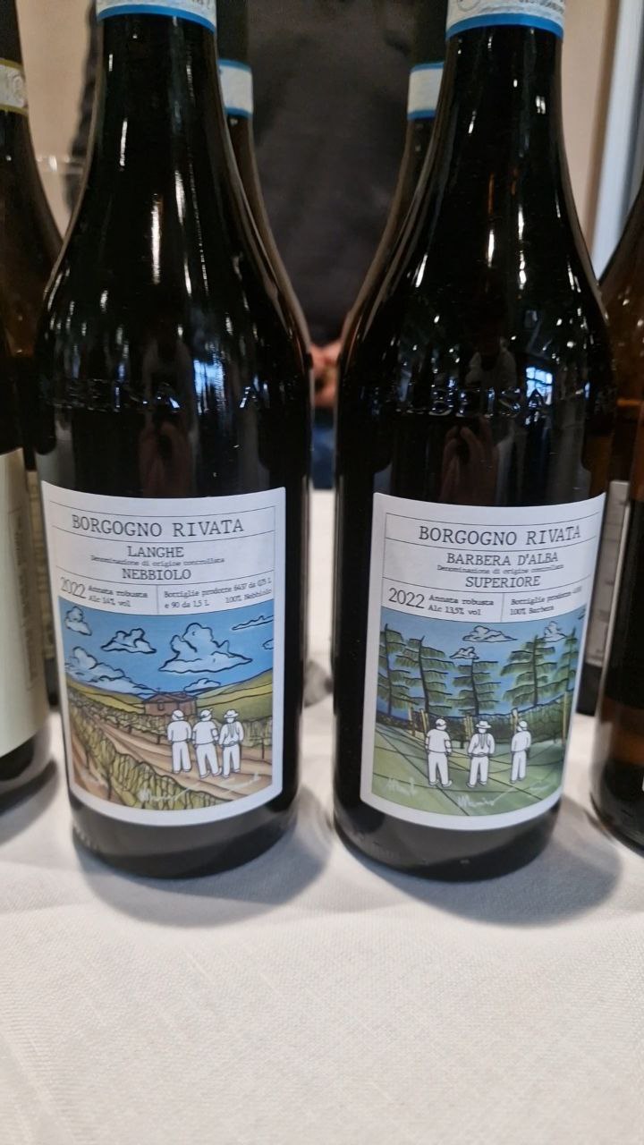 Nebbiolo Barbera d'Alba superiore Borgogno Rivata per carta vini