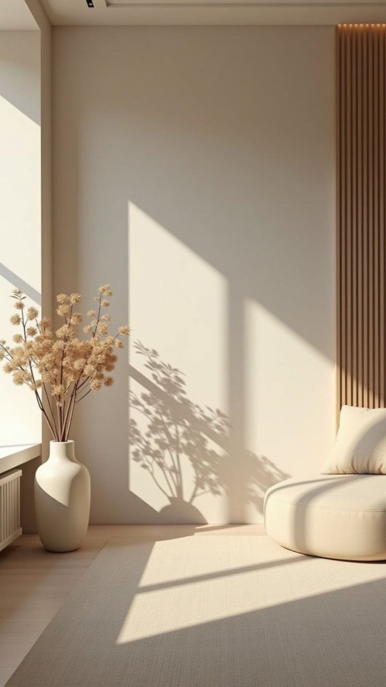 Intérieur minimaliste et apaisant pour un espace d’échange et de réflexion personnelle