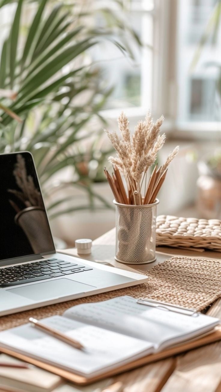 Espace de travail épuré pour un accompagnement individuel et des échanges en coaching
