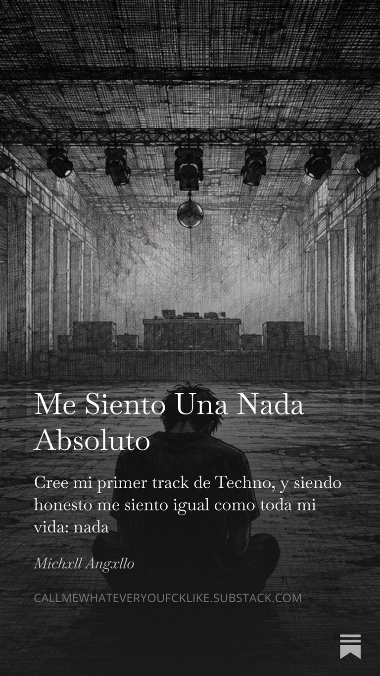 "Me Siento Una Nada Absoluto" nueva publicación de Michxll Angxllo.