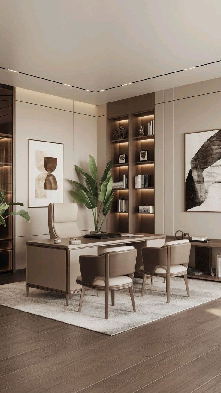 Modern ofis tasarımı ile yenilenmiş iç mekân  Fonksiyonel mutfak tasarımı uygulaması