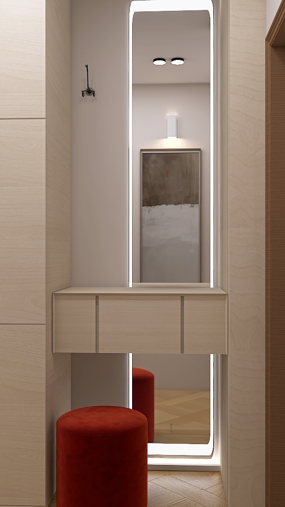 дизайн прихожей в стиле эко