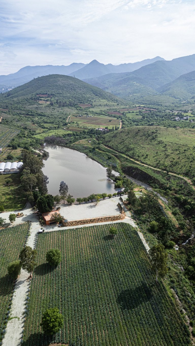 a large lake surrounded by a mountain range