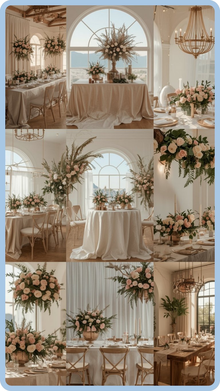 Thèmes mariage élégante avec associations harmonieuses pour une réception raffinée.