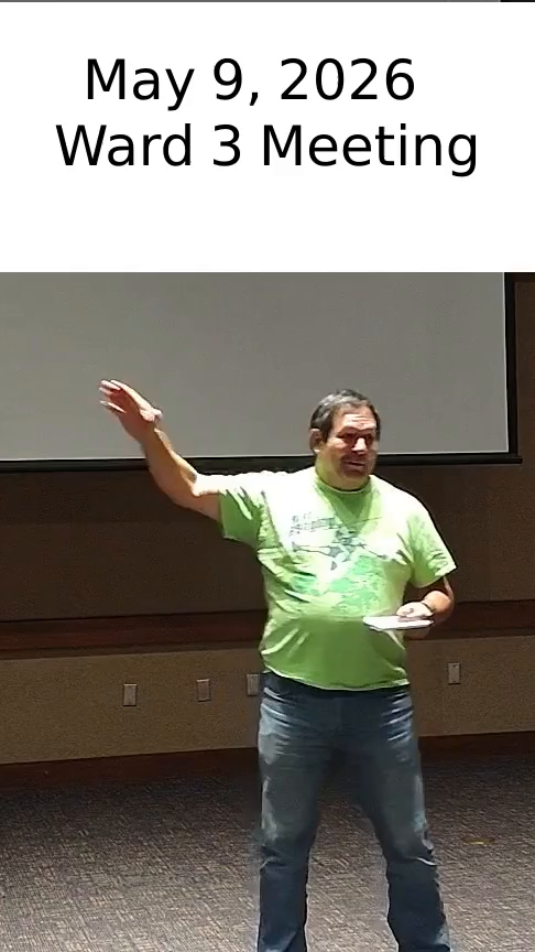 Ruben Medina at Ward 3 meeting on May 9, 2026 No money for infastructure Aurora Colorado USA