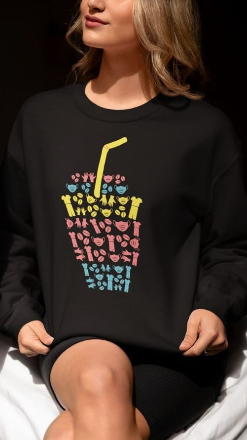 Coffee Scrub Rubber Gloves Sweat Shirt