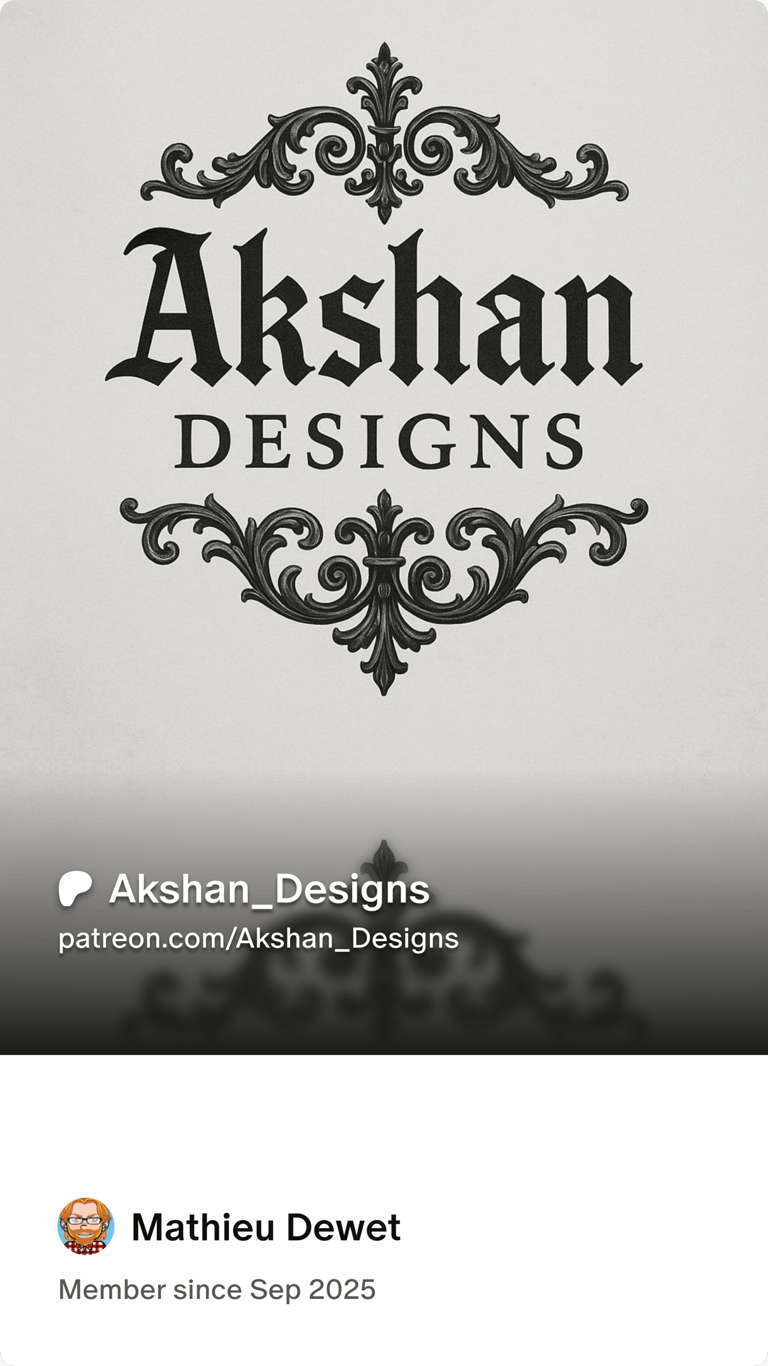 Licence du créateur de modele 3D Akshan Designs