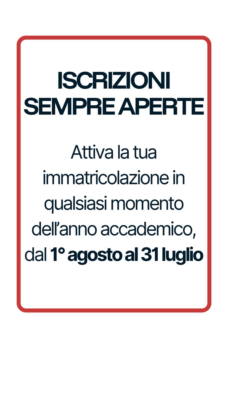 Card Iscrizioni sempre aperte Polo Didattico ID&M