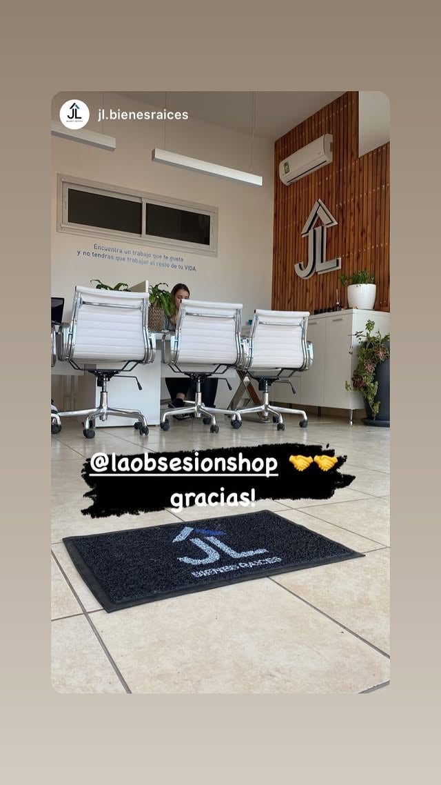 Felpudo personalizado con logo inmobiliaria jl