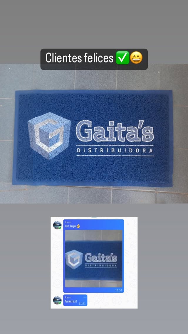 Felpudo personalizado con logo mayorista gaita