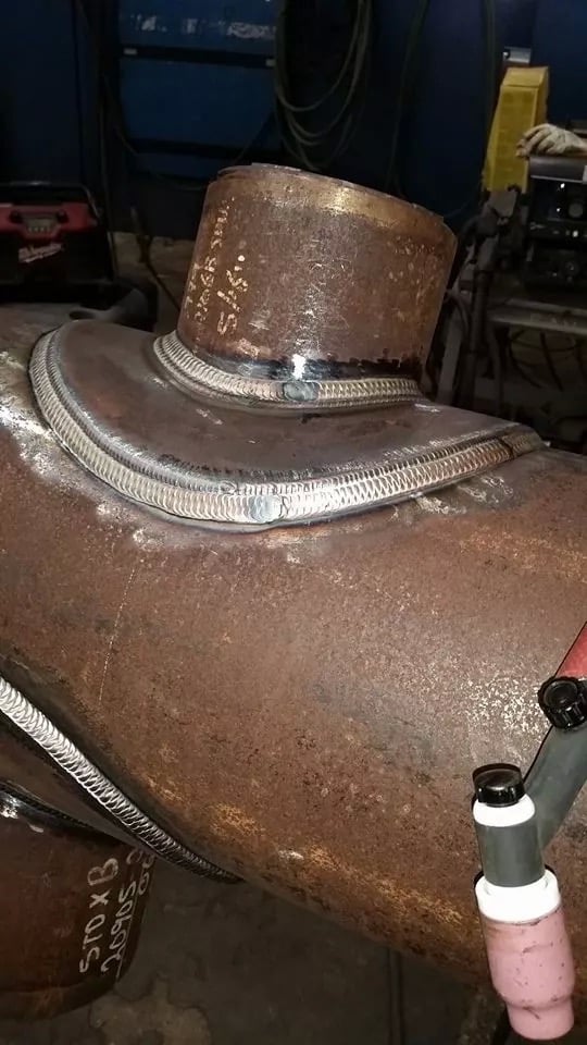 Pressure pipe fittings, TIG