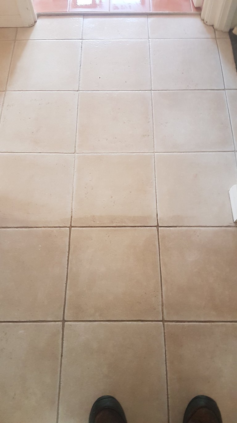 Before and after tile cleaning in the Hunter