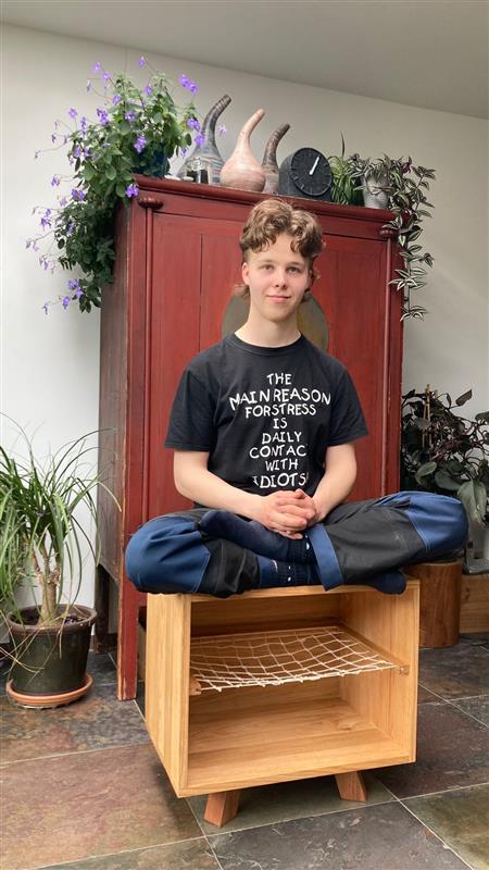 Je kan er ook netjes op zitten ;-)