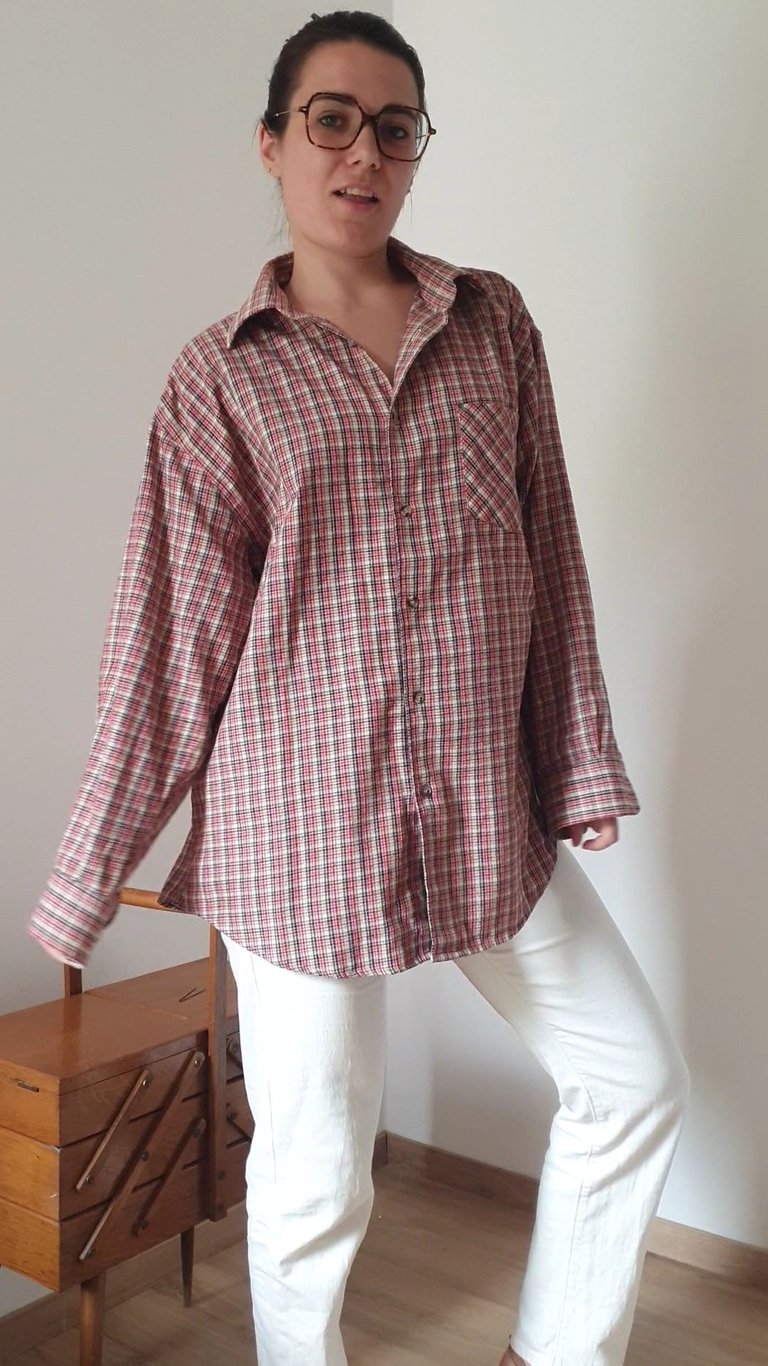 chemise avant transformation par la couturière