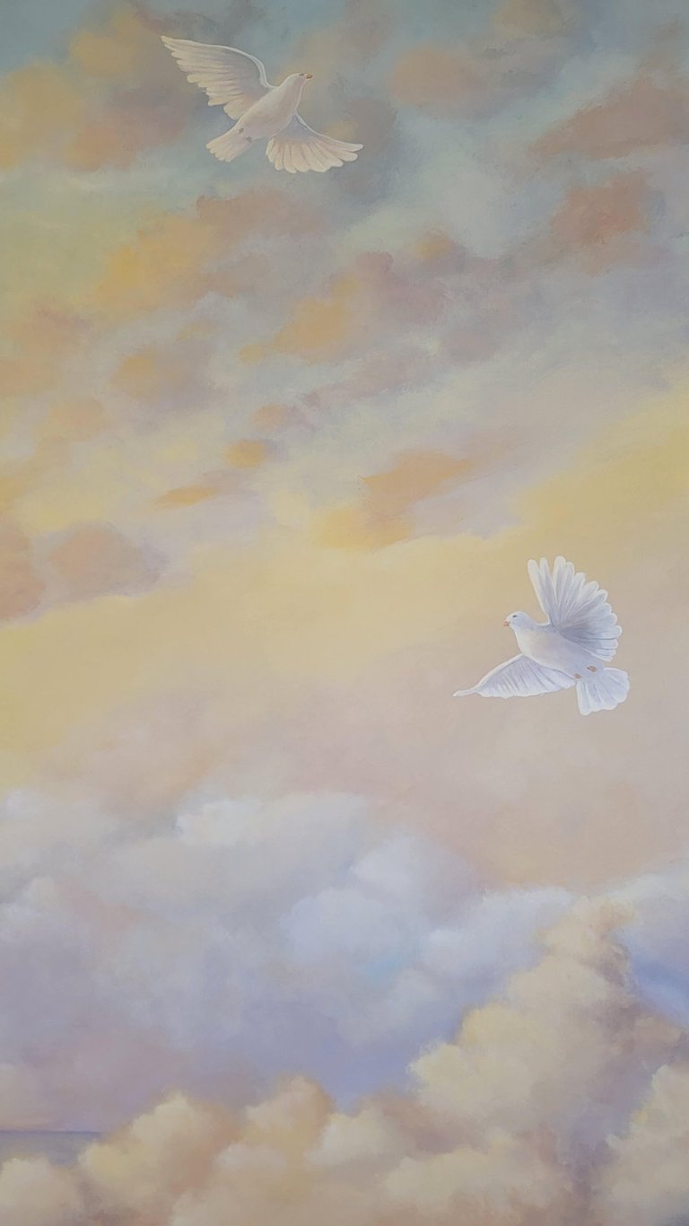 dove closeup of mural by marcine in princeton junction nj