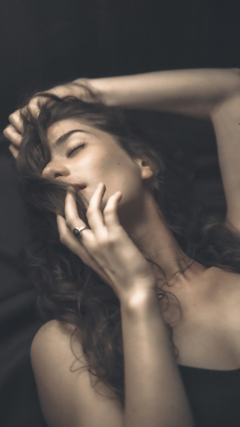 a woman with a very long hair and a very sexy body