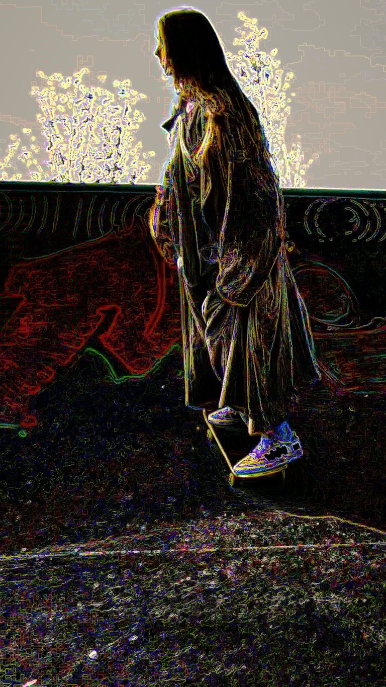 Look vidéo et photo personnalisé nano world prononcé : personnage de profil, mode de fusion.