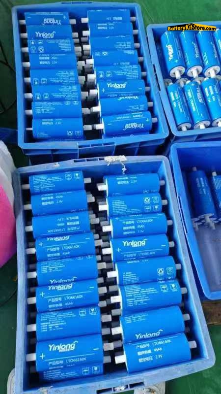 Yinlong LTO cylindrical cells in carts