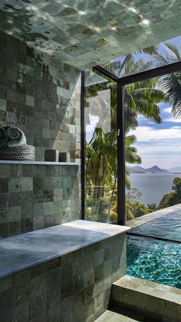 Green stone for wall