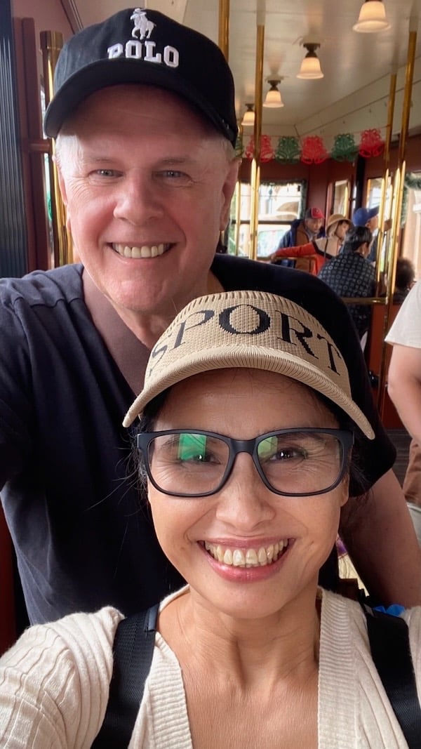 Peter Pickering & Parichad Khongon having a ball in Bana Hills, near DaNang, Vietnam