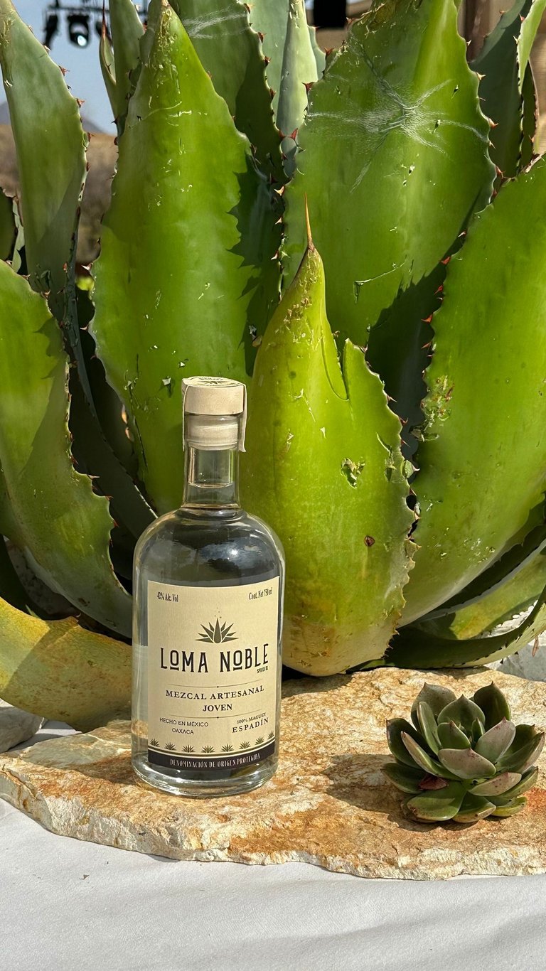a bottle of Loma Noble Mezcal
