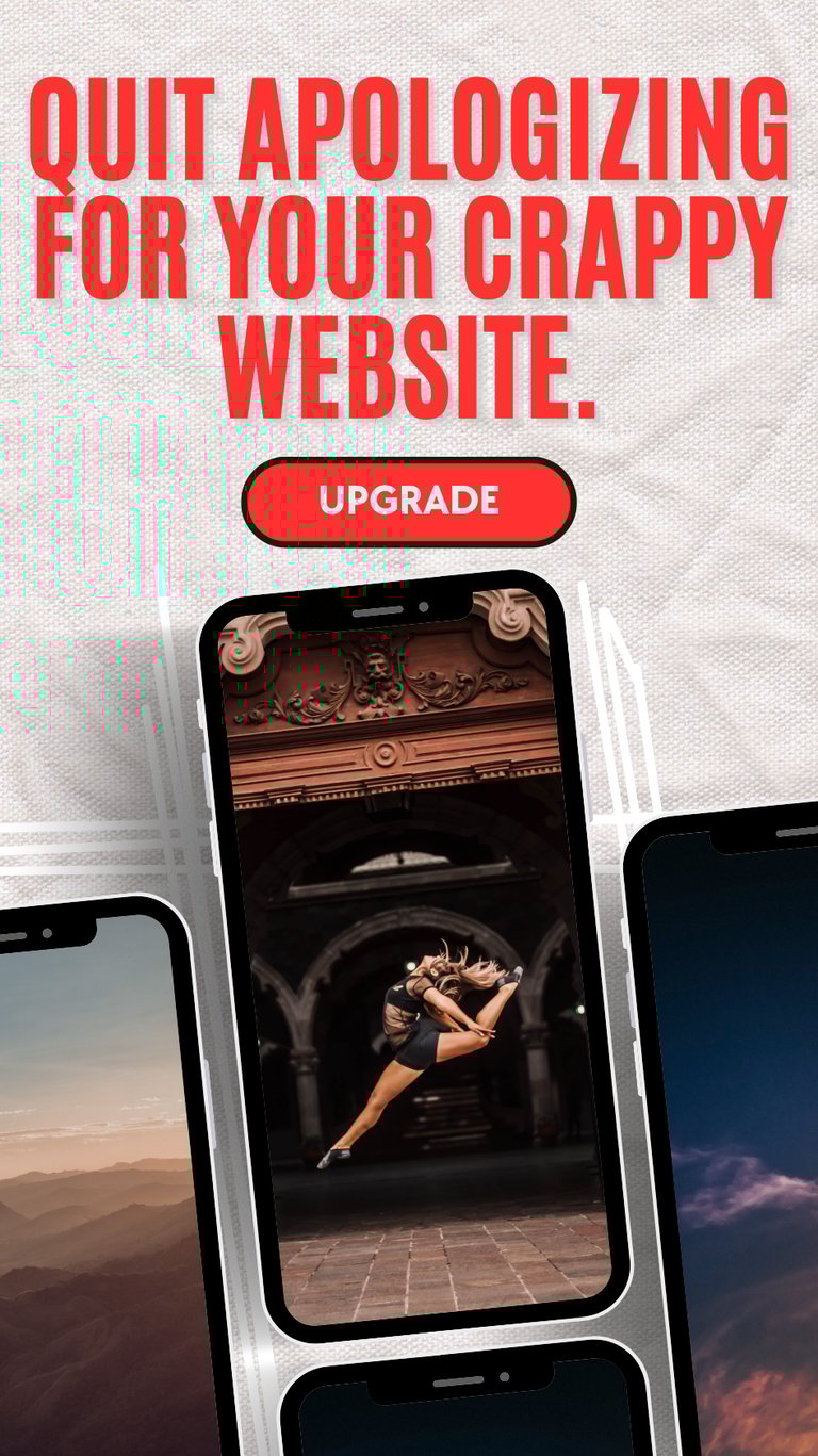 quit apologizing for your crappy website