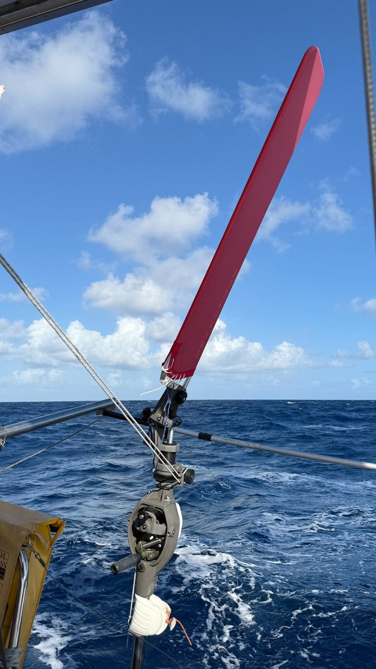 Unter Selbststeueranlage auf dem Atlantik