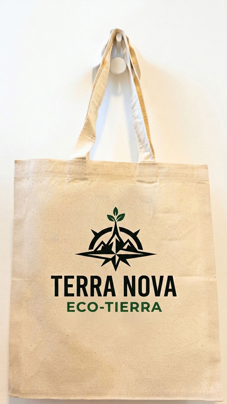 Bolsa de tela ecológica personalizada con logo para empresas
