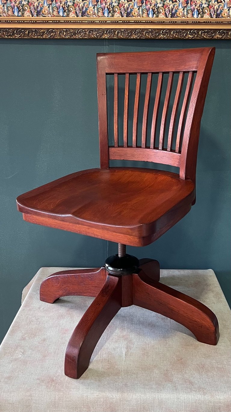 Restauración integral silla J.C.Co antigua del 1936. Conservación excelente. Tenerife.