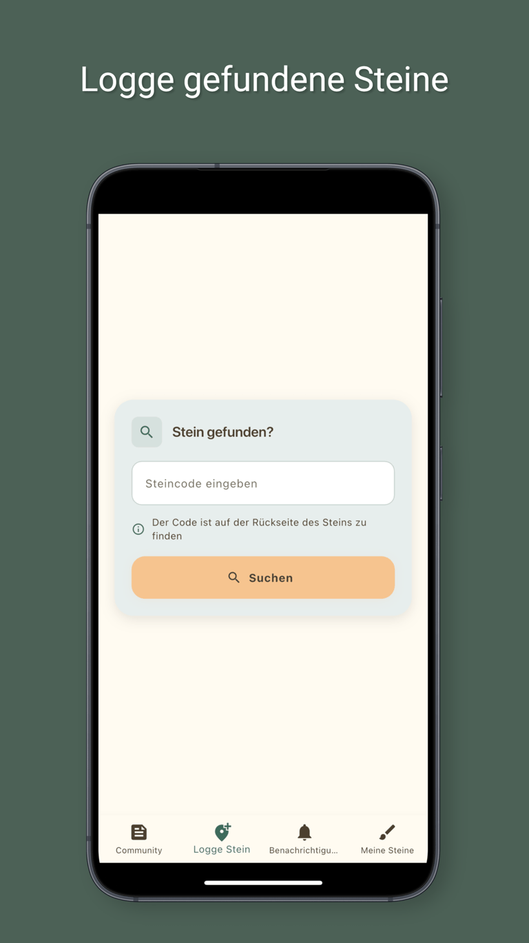Screenshot von Stein loggen