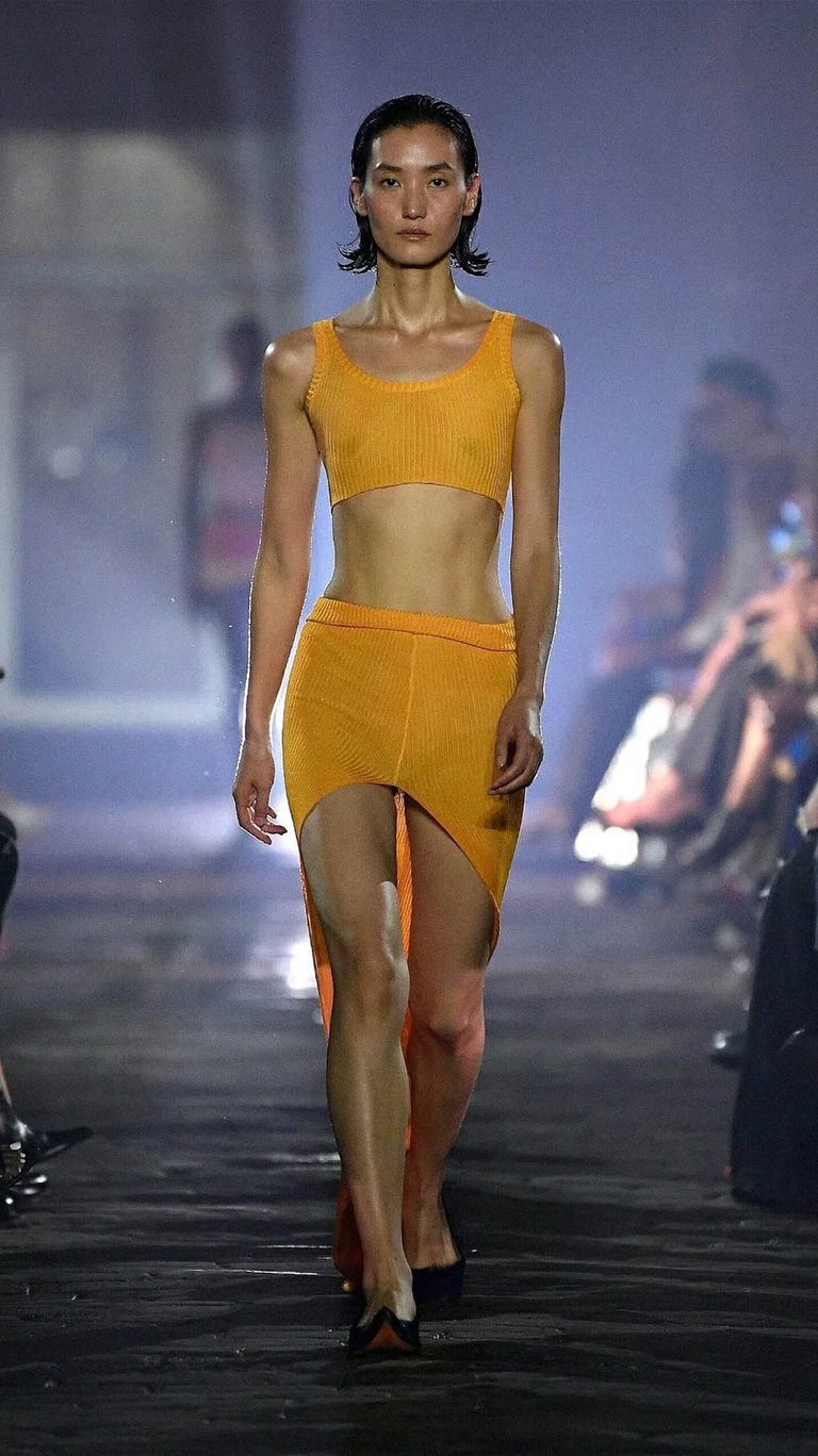 Ann Gior Makeup Artist for Marni on model Lina Zhang