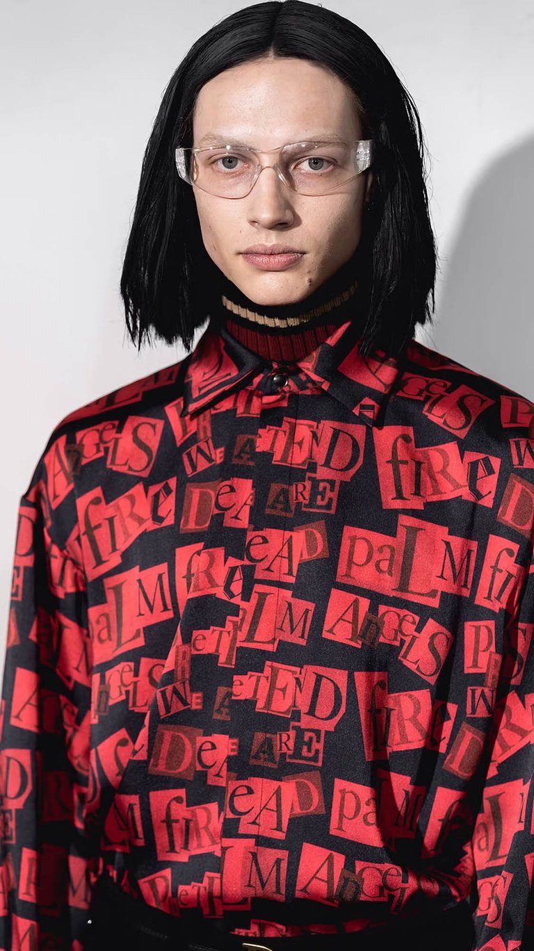 Ann Gior Makeup Artist for Palm Angels NYFW on model Reilly Patton