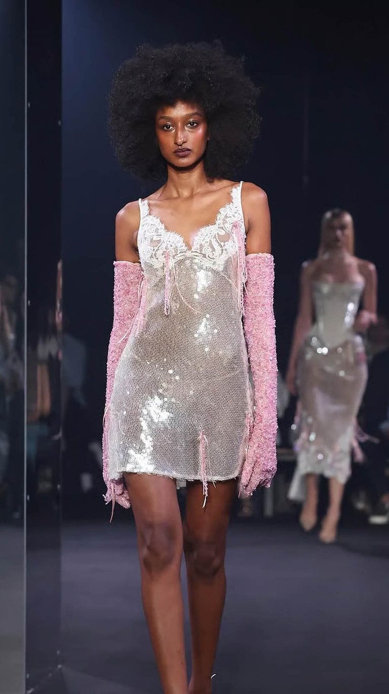 Ann Gior Makeup Artist for Wiederhoeft NYFW on model Lihem Russom