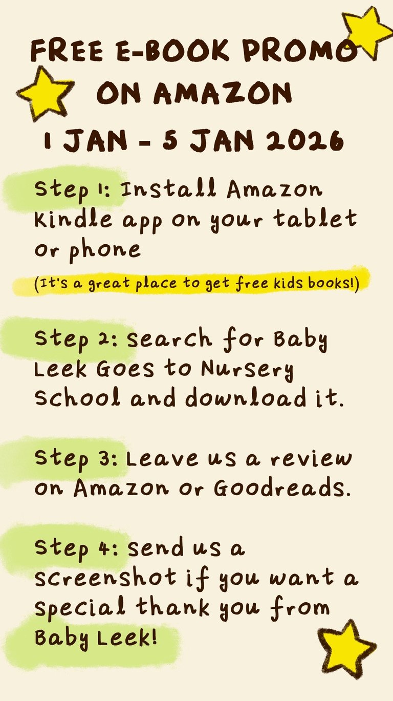 Baby Leek Goes to Nursery School Free Ebook Promotion