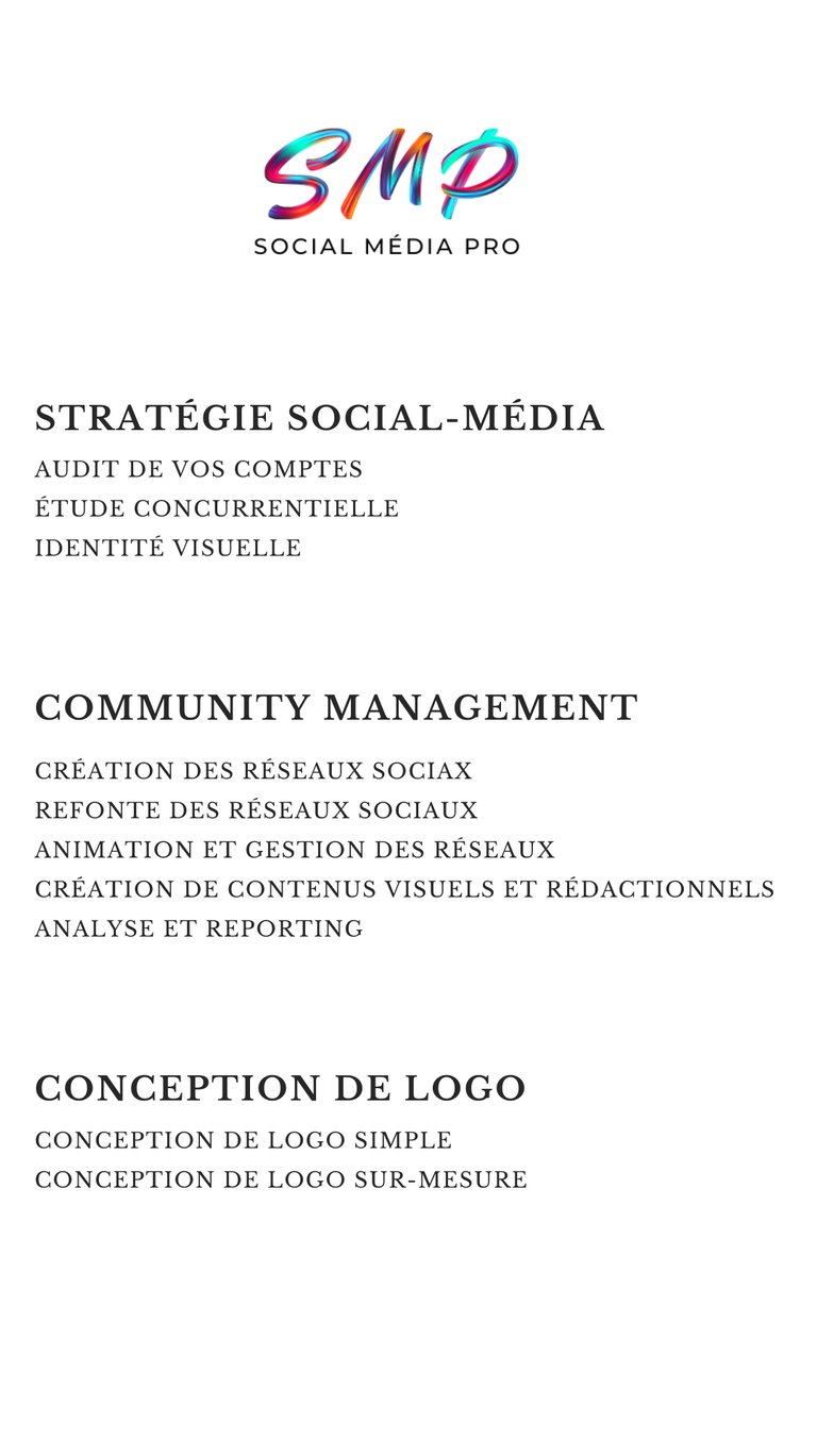 offres détaillées de social média pro