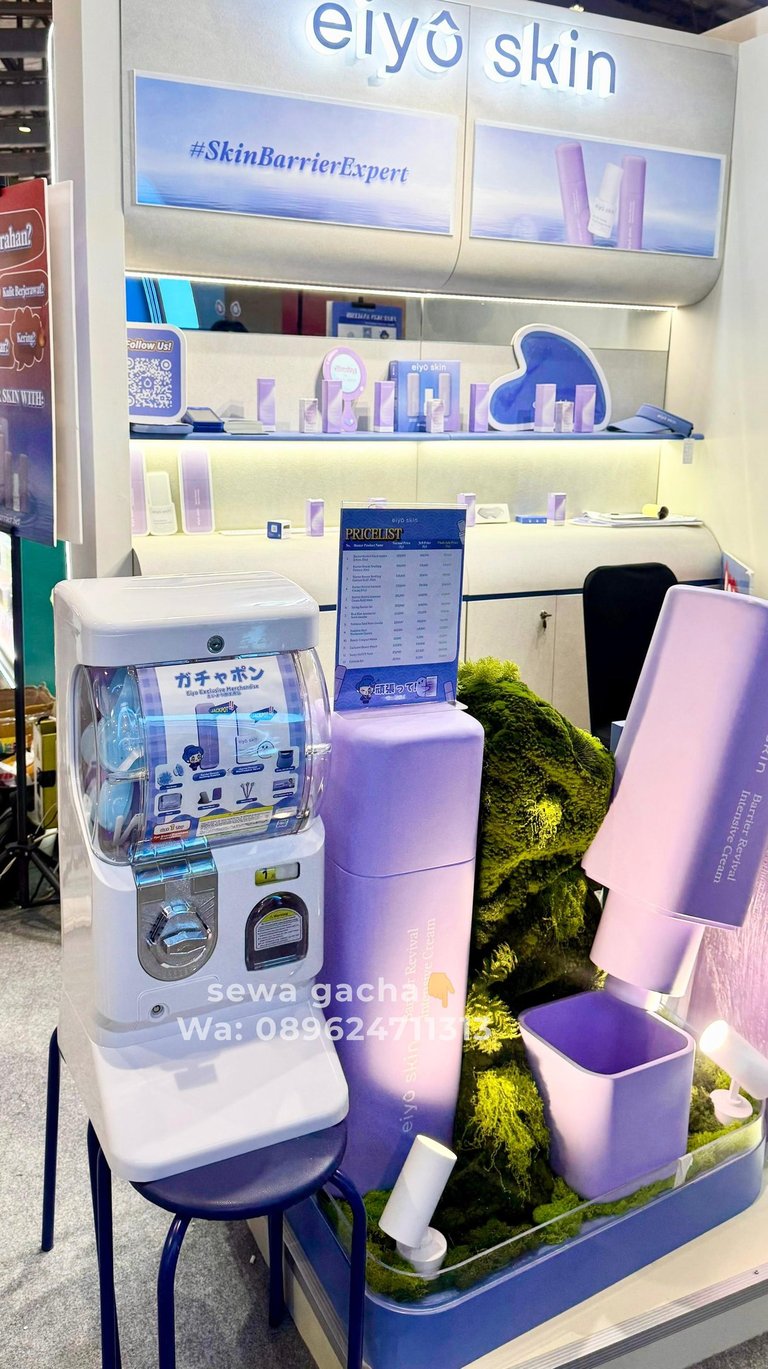 sewa mesin gacha mini putih gachapon di jakarta x beauty