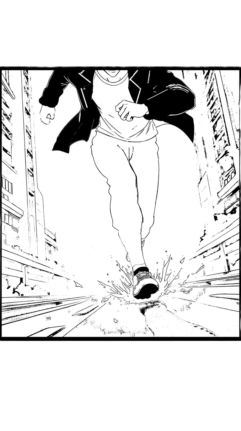 man running anime illustration
