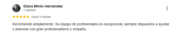 comentario de cliente satisfecho con el servicio
