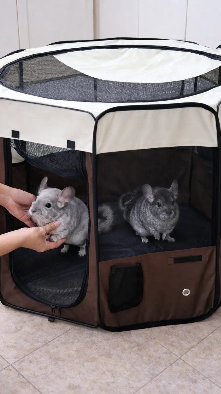 enclos sécurisé pour petits animaux le temps du nettoyage