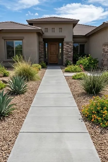 Walkway with clean landscape in Queen Creek, AZ