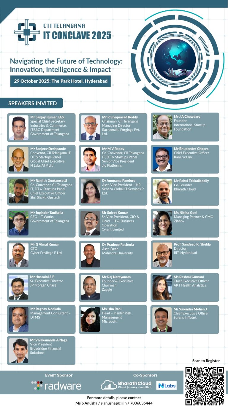 CII TELANGANA IT CONCLAVE 2025 G VIMAL KUMAR CTO CYBER PRIVILEGE PANELLIST 8977308555