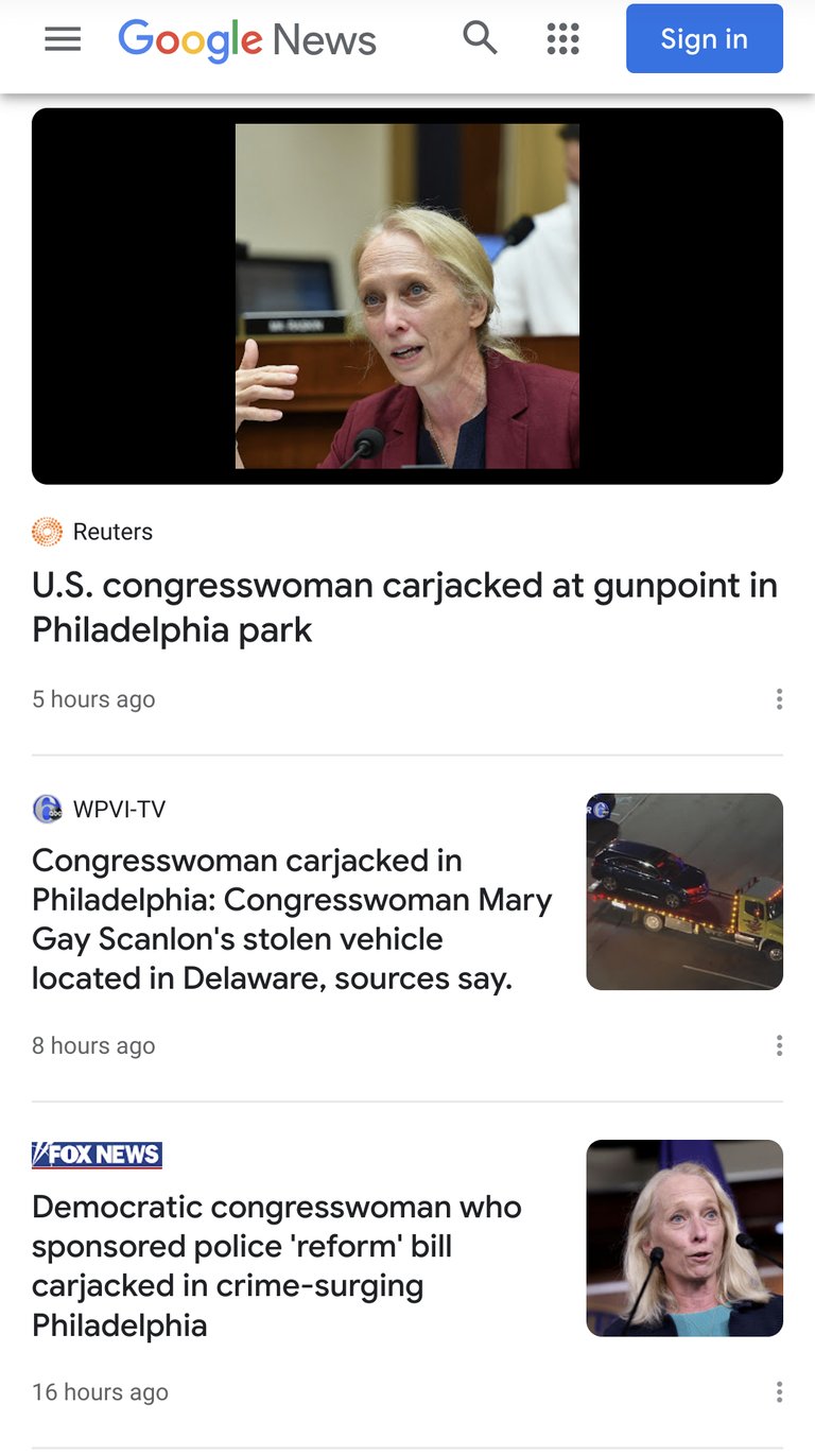 Google News listing on Congresswoman Scanlon.
