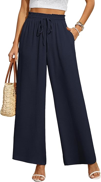  High Waist Wide Leg Pants 